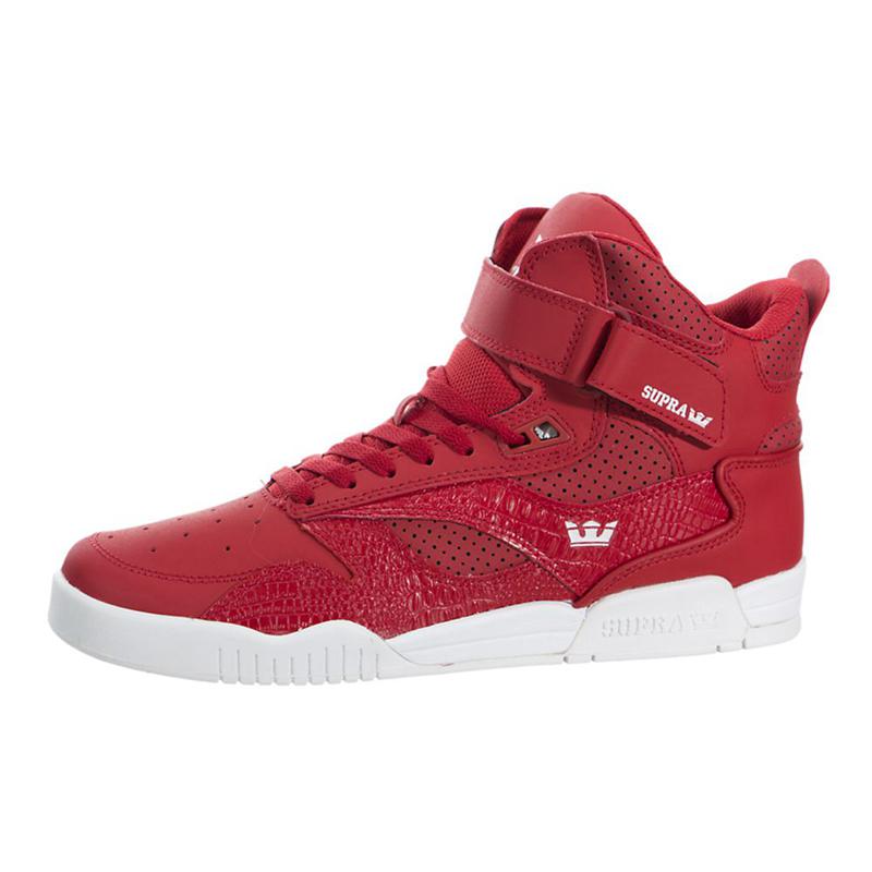 Buty Supra BLEEKER - Sneakersy Wysokie Męskie - Czerwone (XLRA-47258)